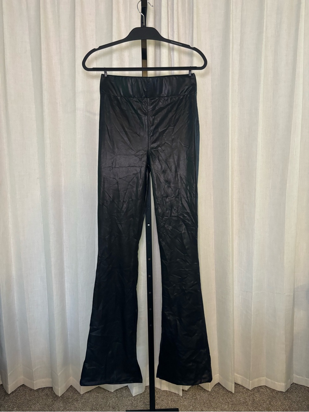 Show Me Your Mumu Black Wide Leg Leather Pants